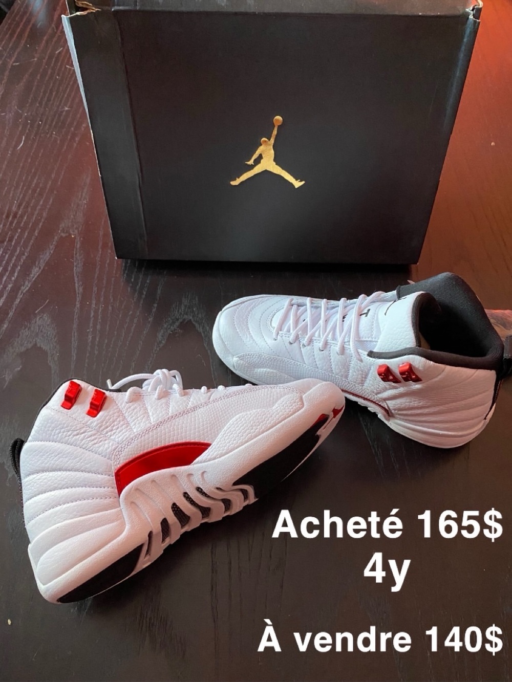 Jordan White Red Youth Basketball Sneakers